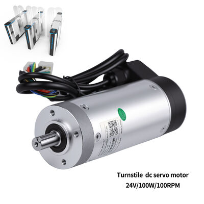 59mm Flange 24V DC 100W Low‑Temperature Resistant Integrated Gear Servo Motor, 23Nm Max Torque, 2400‑Line Encoder, for Turnstile Speed Gate Barrier Gate